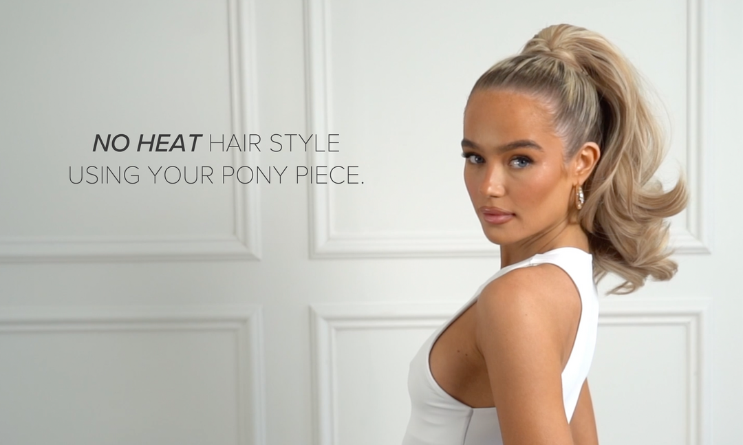 NO HEAT HAIR STYLE USING YOUR PONY PIECE