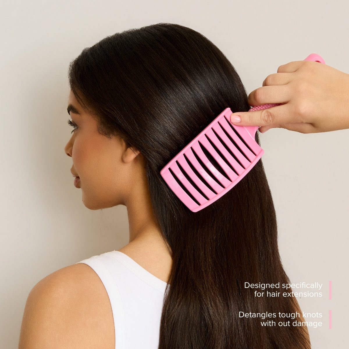 Pink Stroke of Luck - Curved Mixed Bristle Brush – Hair Choice