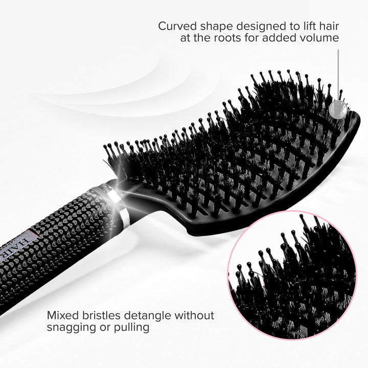 Stroke of Luck - Curved Mixed Bristle Brush