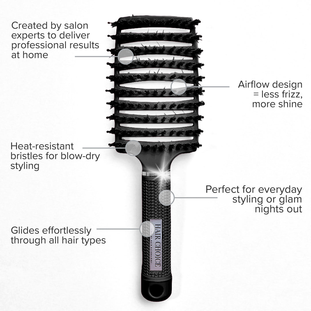 Stroke of Luck - Curved Mixed Bristle Brush