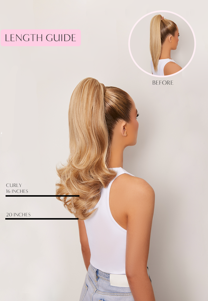 Pony Piece Clip In - Sale length guide