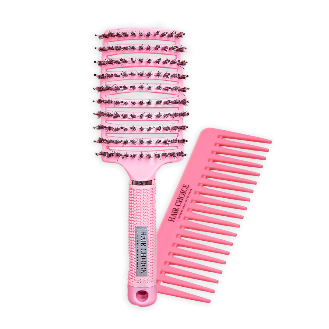 Pink Brush & Comb Duo